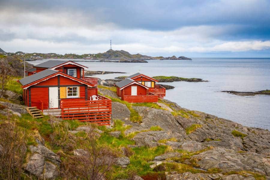 traditional Red Houses in Norway