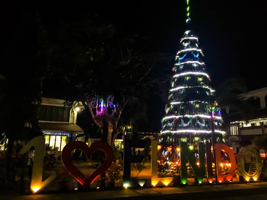 Christmas tree in El Nido, Philippines.