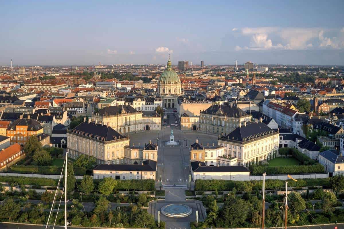 Aerial view of Amalienborg Castle