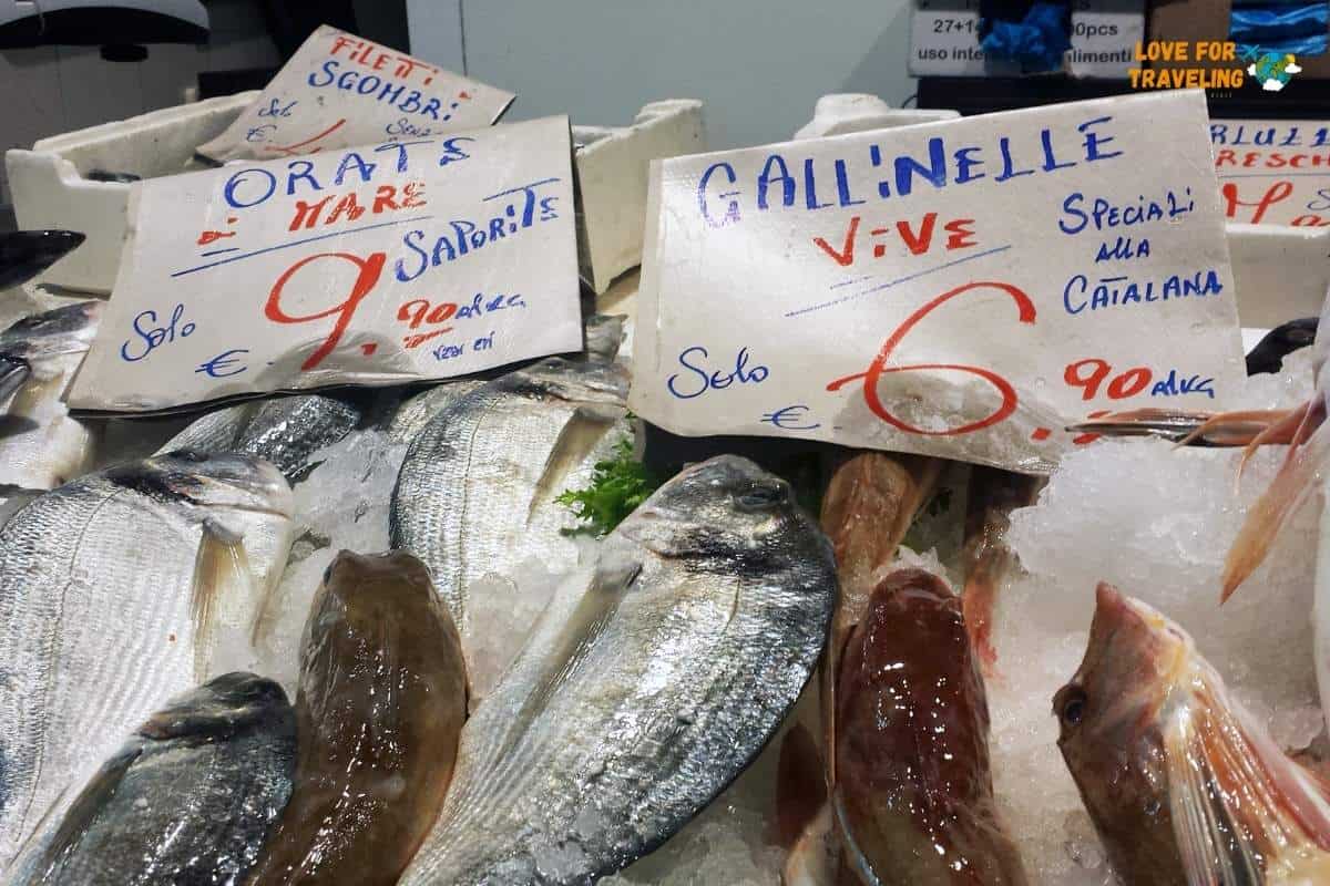 Traditional fish market Cagliari