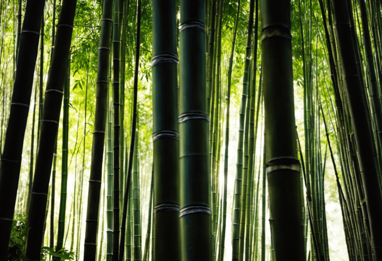  Capture the ethereal allure of Arashiyama's Bamboo Forest by showcasing a serene scene of sunlight filtering through towering bamboo stalks, revealing glimpses of elusive wildlife such as a deer delicately emerging from the shadows