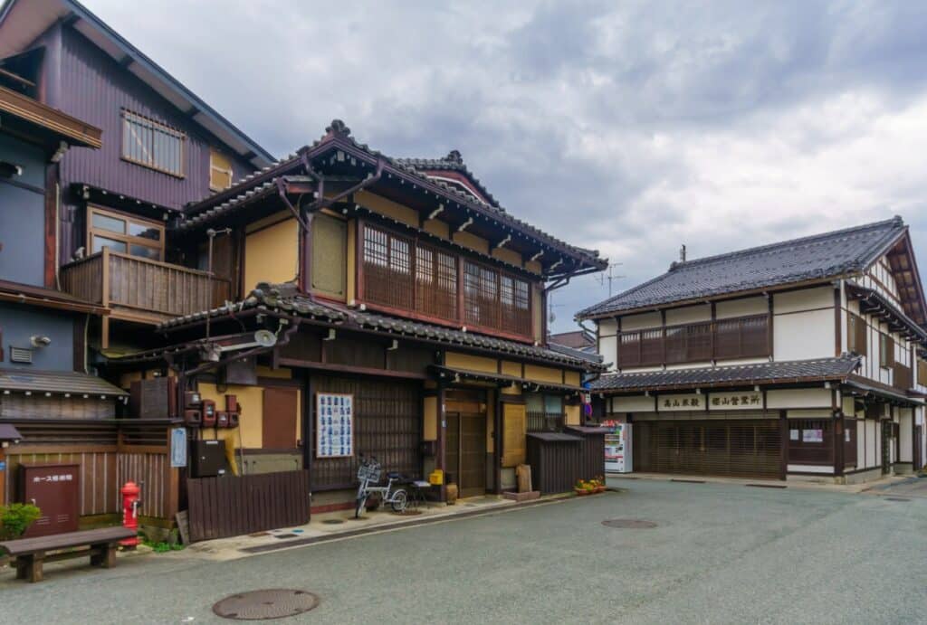 Japanese houses in the old township of Takayama, Japan