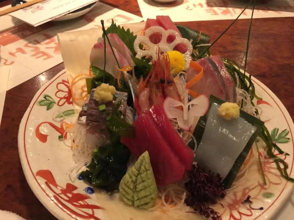 A spectacular composition of sashimi at Tokyo