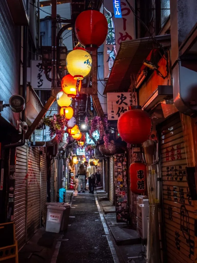 Omoide Yokocho alley in Shinjuku, Tokyo, Japan