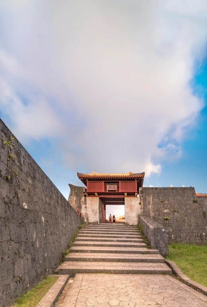 Shukujunmon gate of Shuri Castle's in Okinawa, Japan