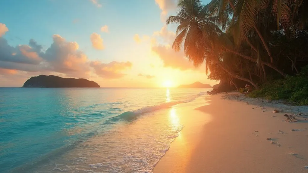 nishihama beach sunset view